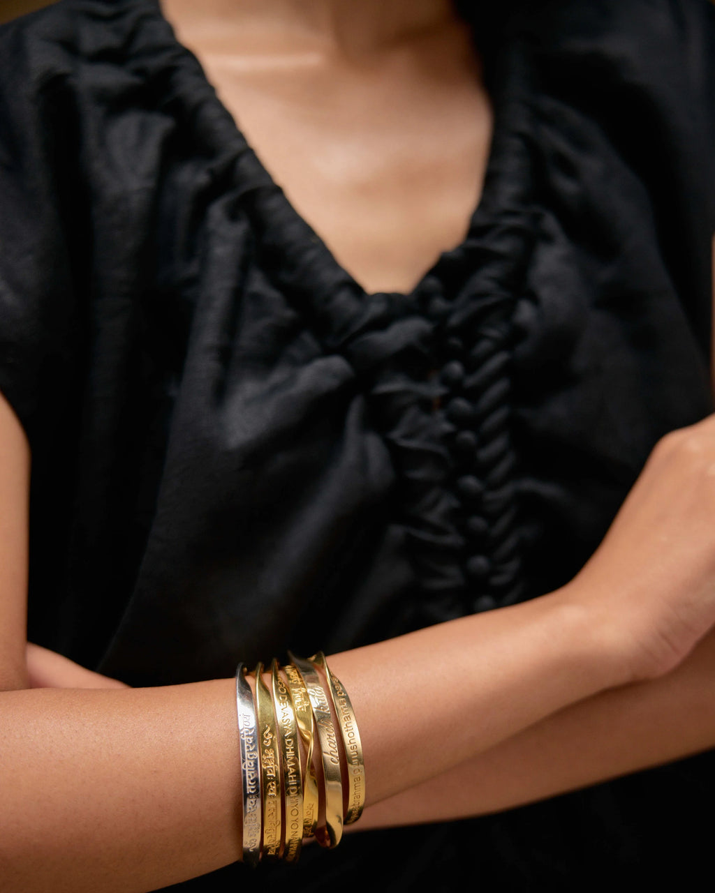 Deesse V-neck Dress with rope detailing