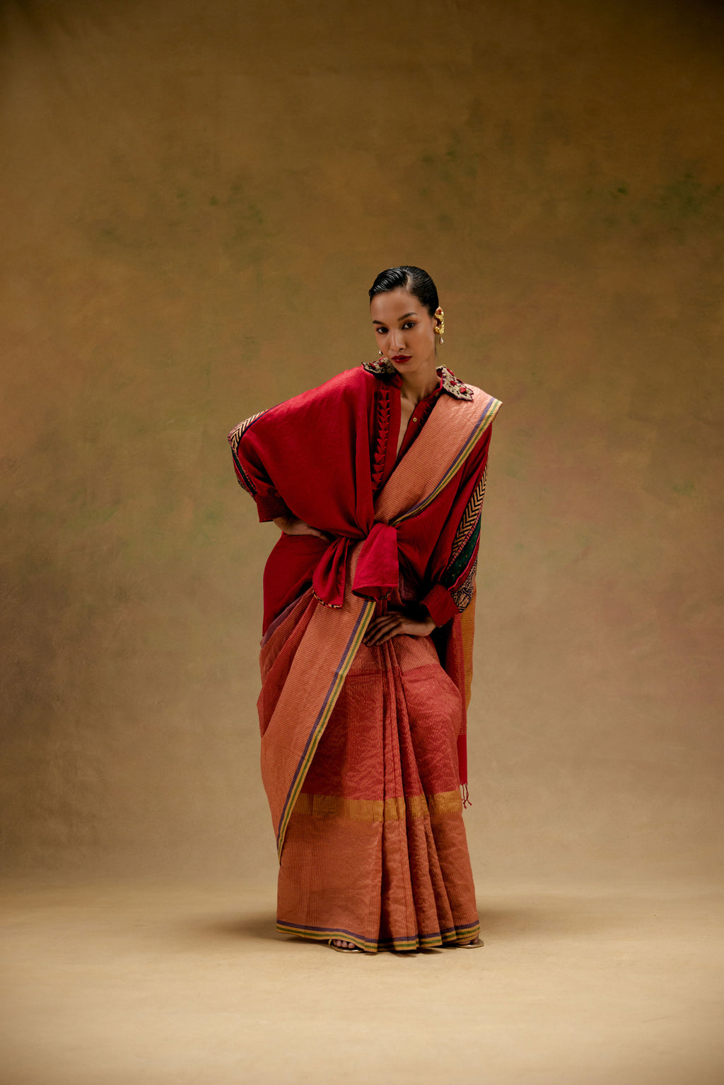 Agomon Colour Block Saree