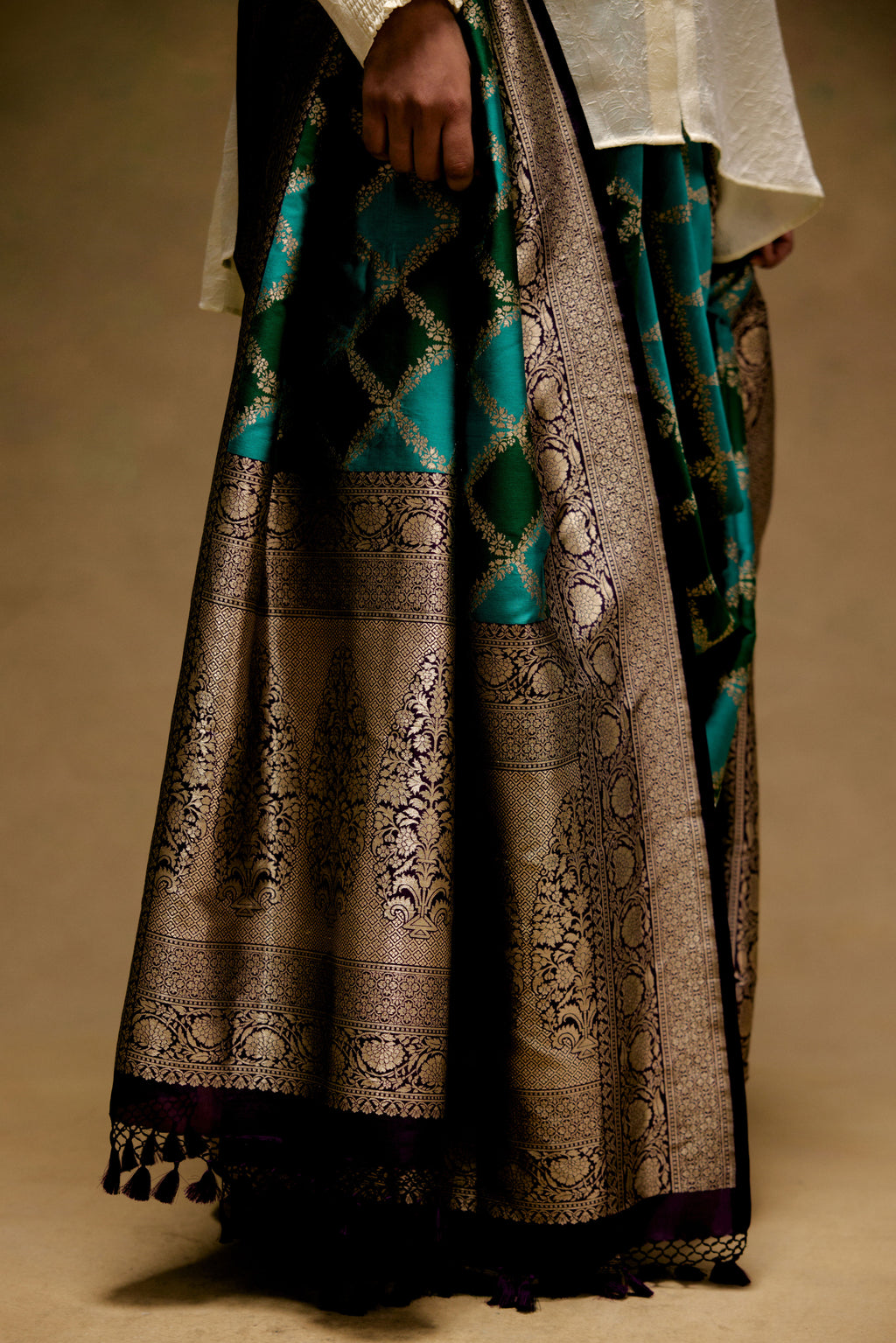 Emerald Jharokha Saree