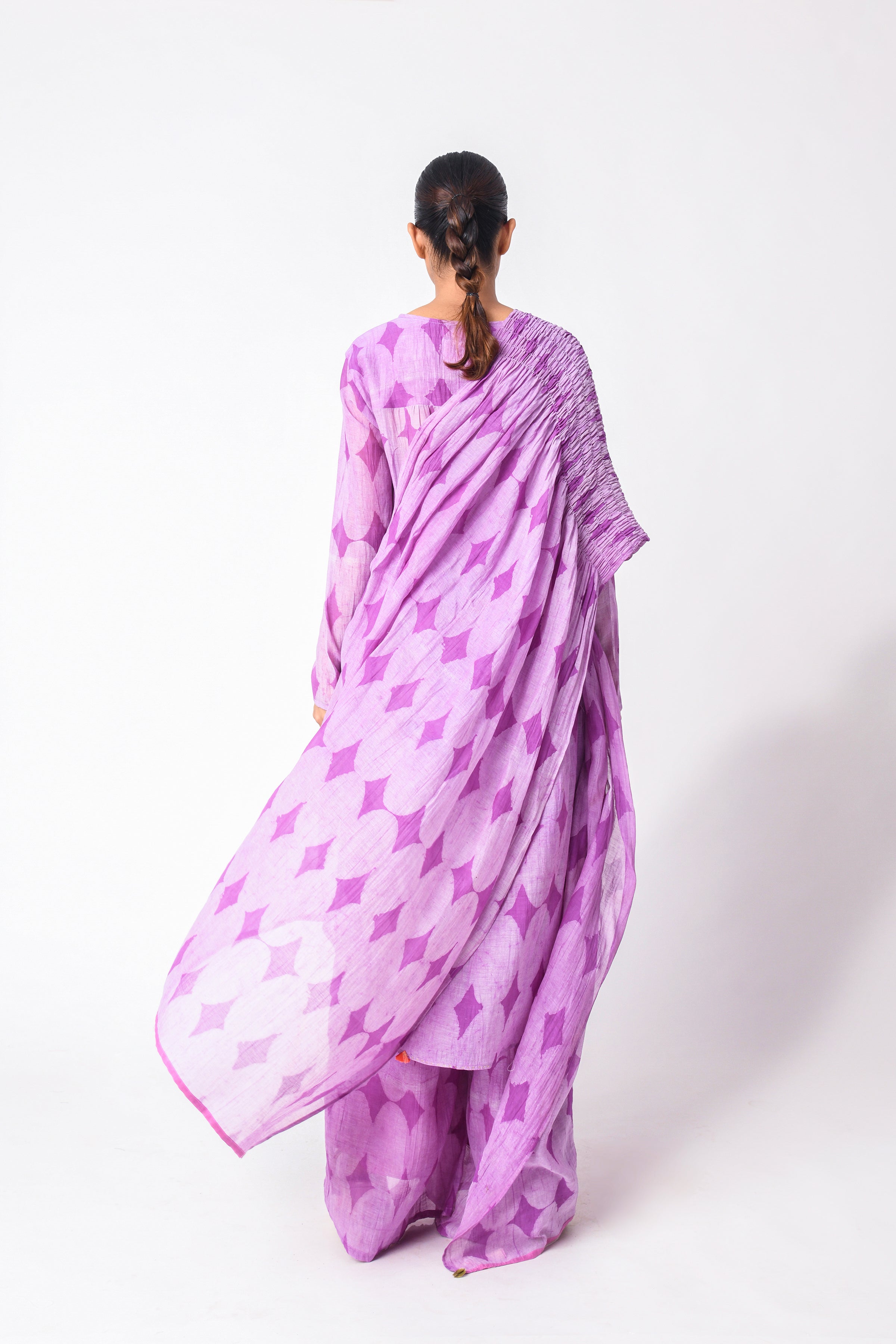 PLUM DUPATTA SET