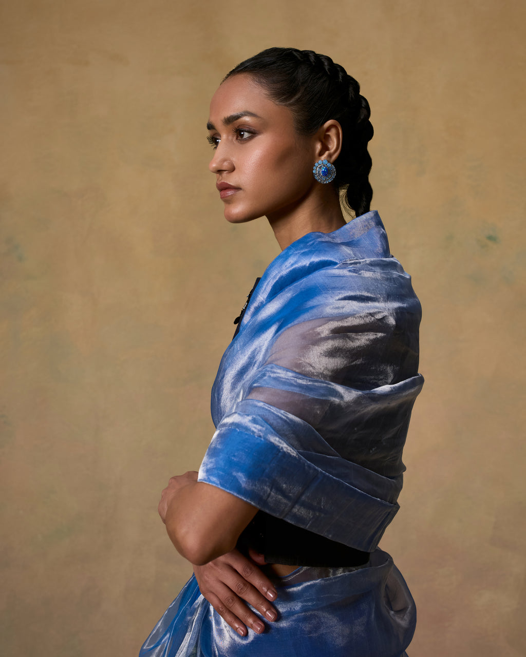 The Blue Opal Spiral Earrings