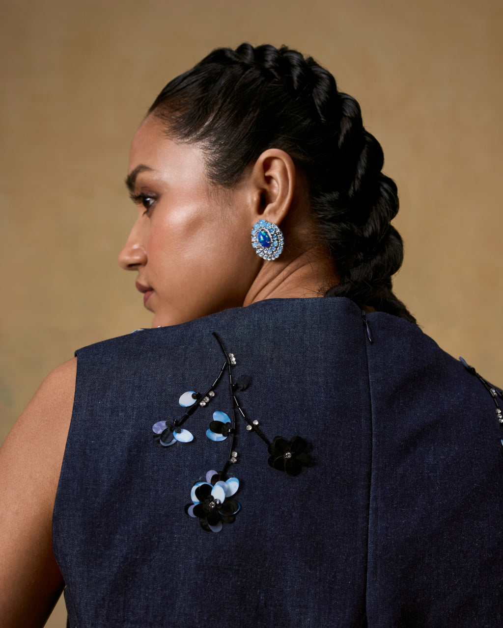 The Blue Opal Spiral Earrings