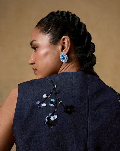 The Blue Opal Spiral Earrings