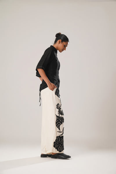 MJ Black Tie & Pant Set