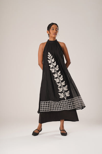 Windowleaf Halter Dress