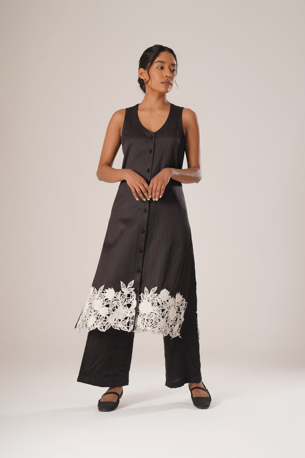 Noir Flora Kurta
