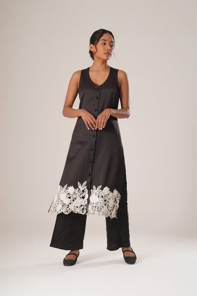 Noir Flora Kurta