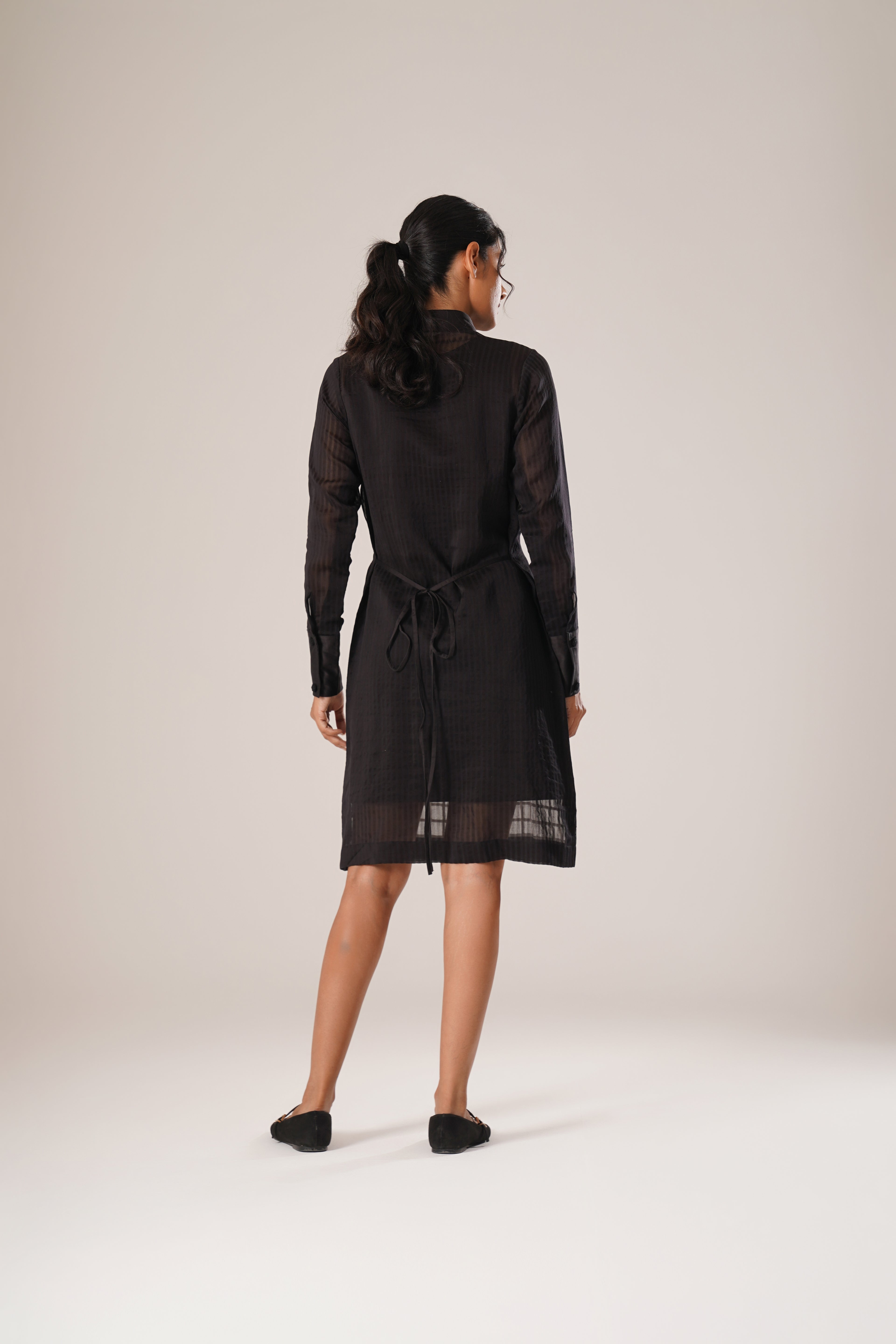 Through the Grid Shirt Dress