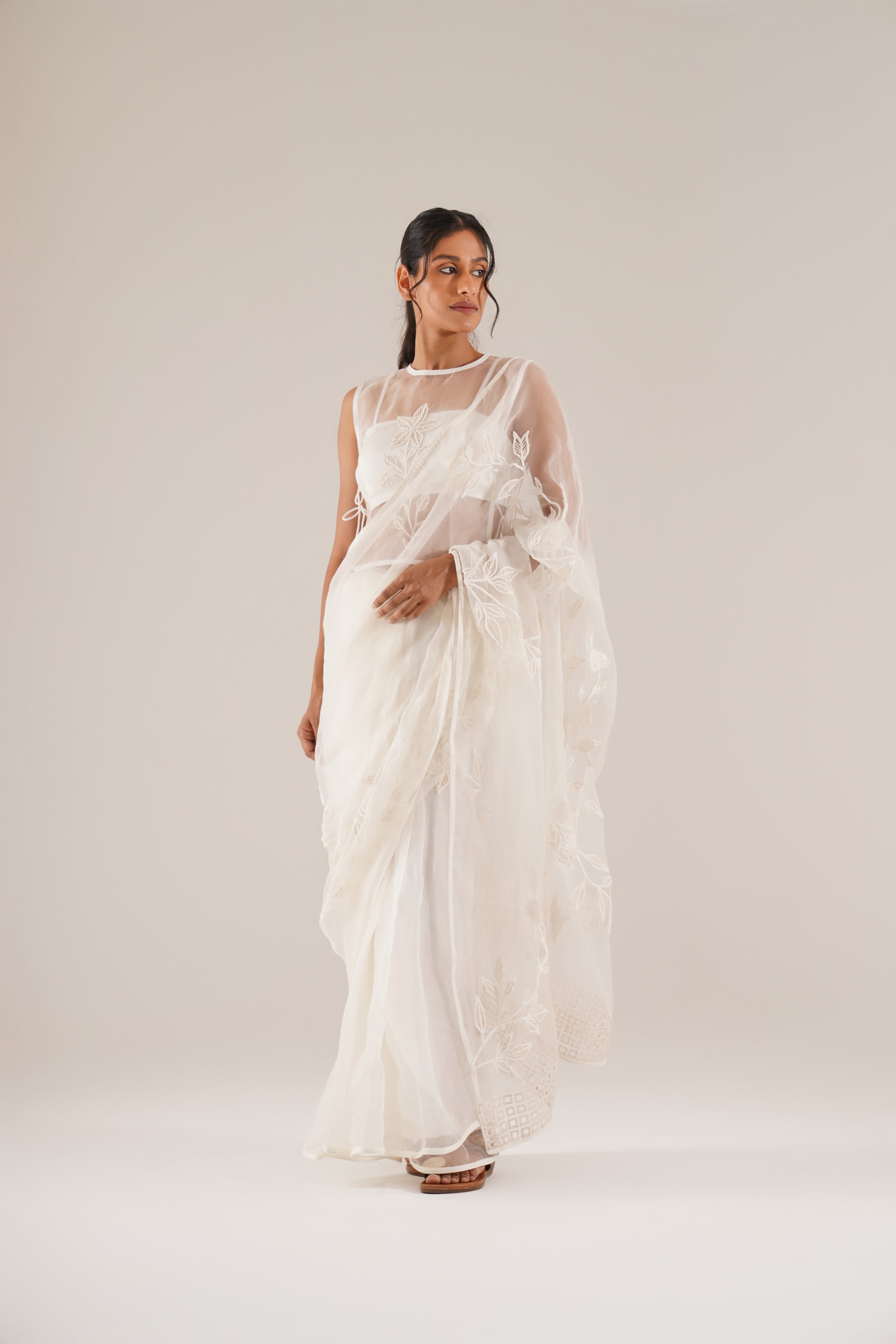 Ivory Echo Saree