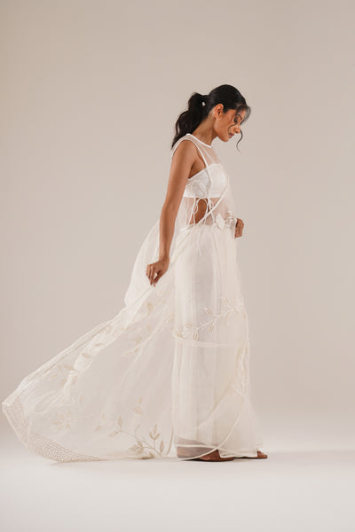 Ivory Echo Saree