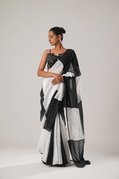 MJ Ombre Check Saree