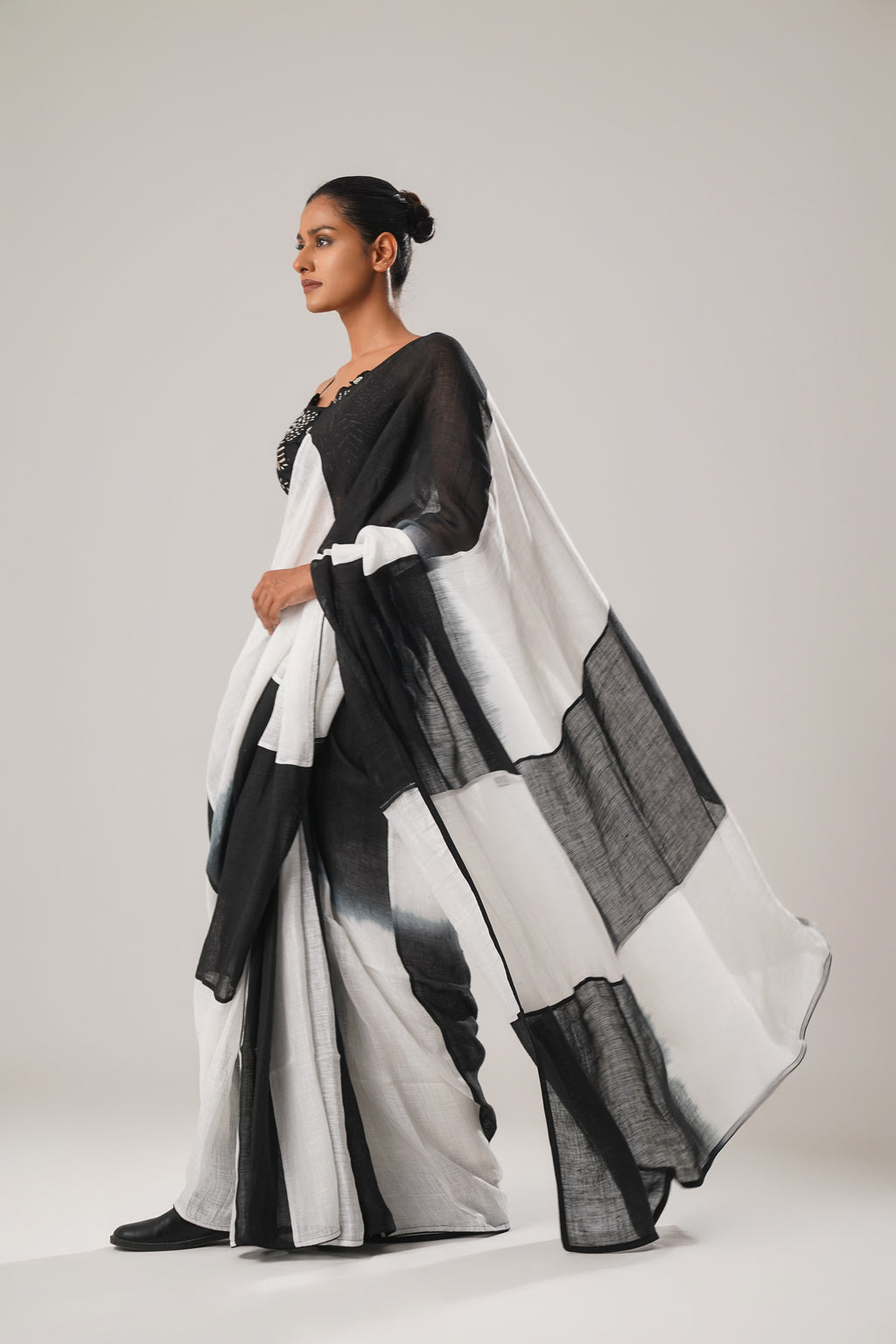 MJ Ombre Check Saree