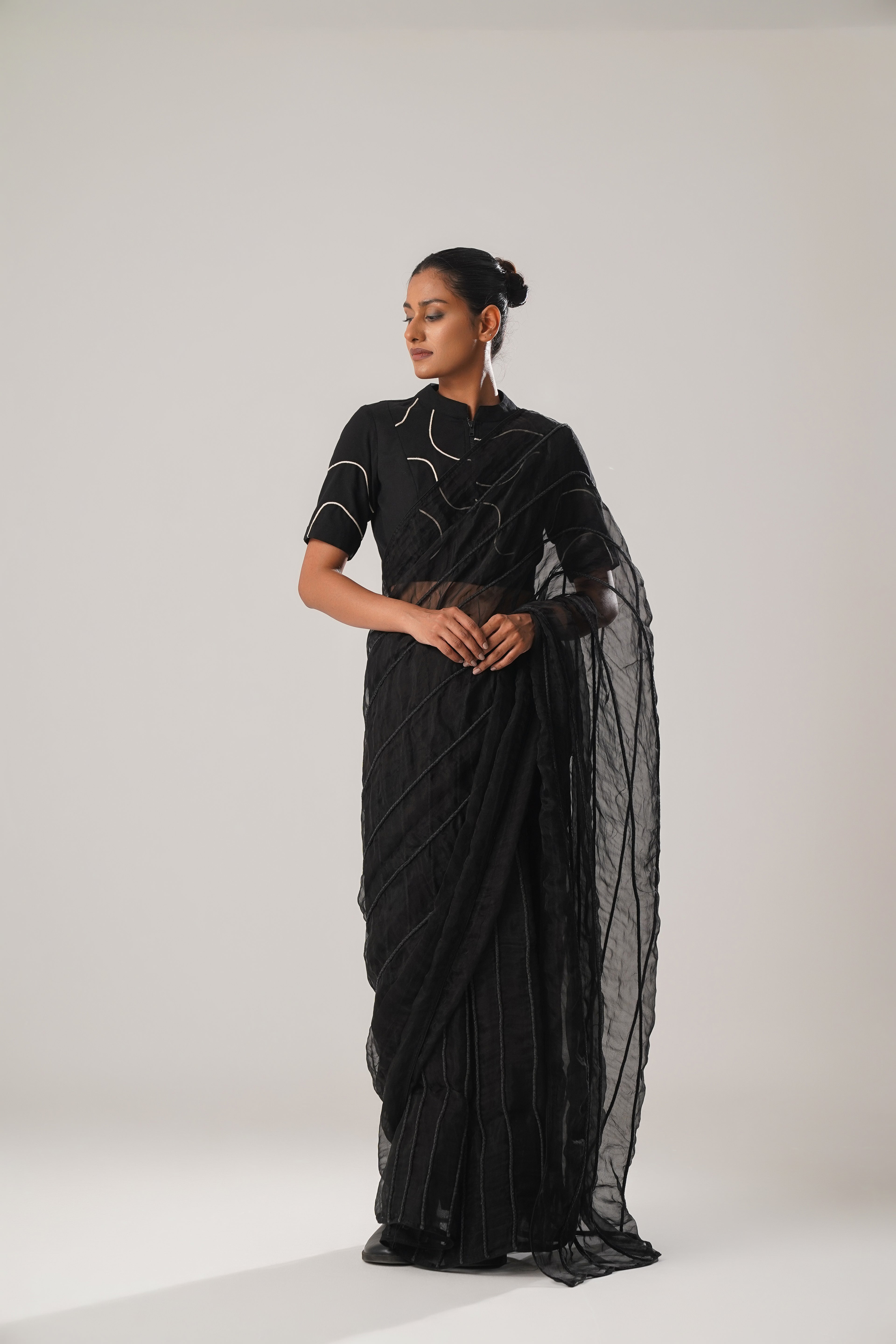 MJ Black Dori Saree