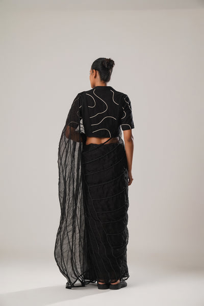 MJ Black Dori Saree