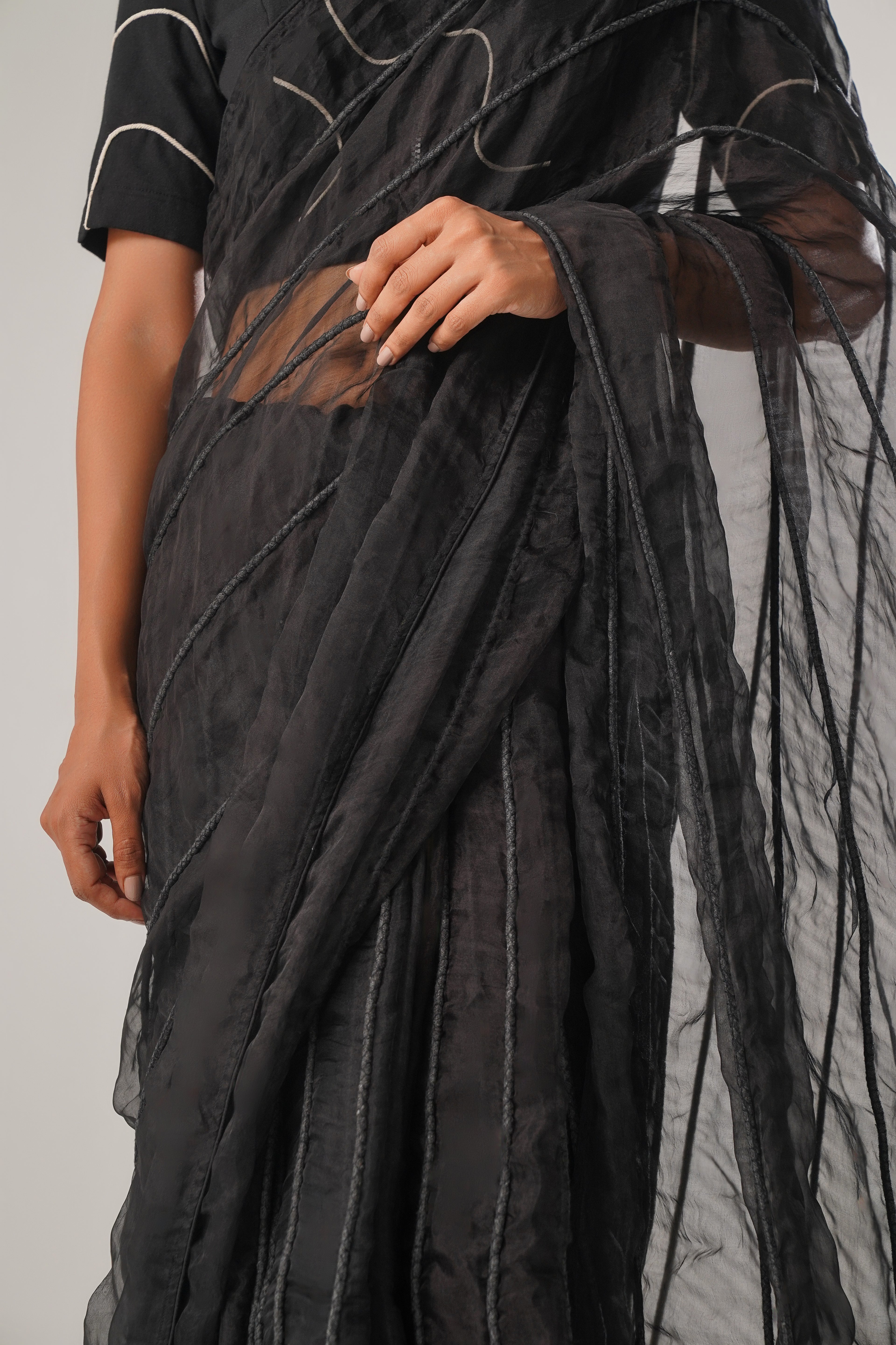 MJ Black Dori Saree