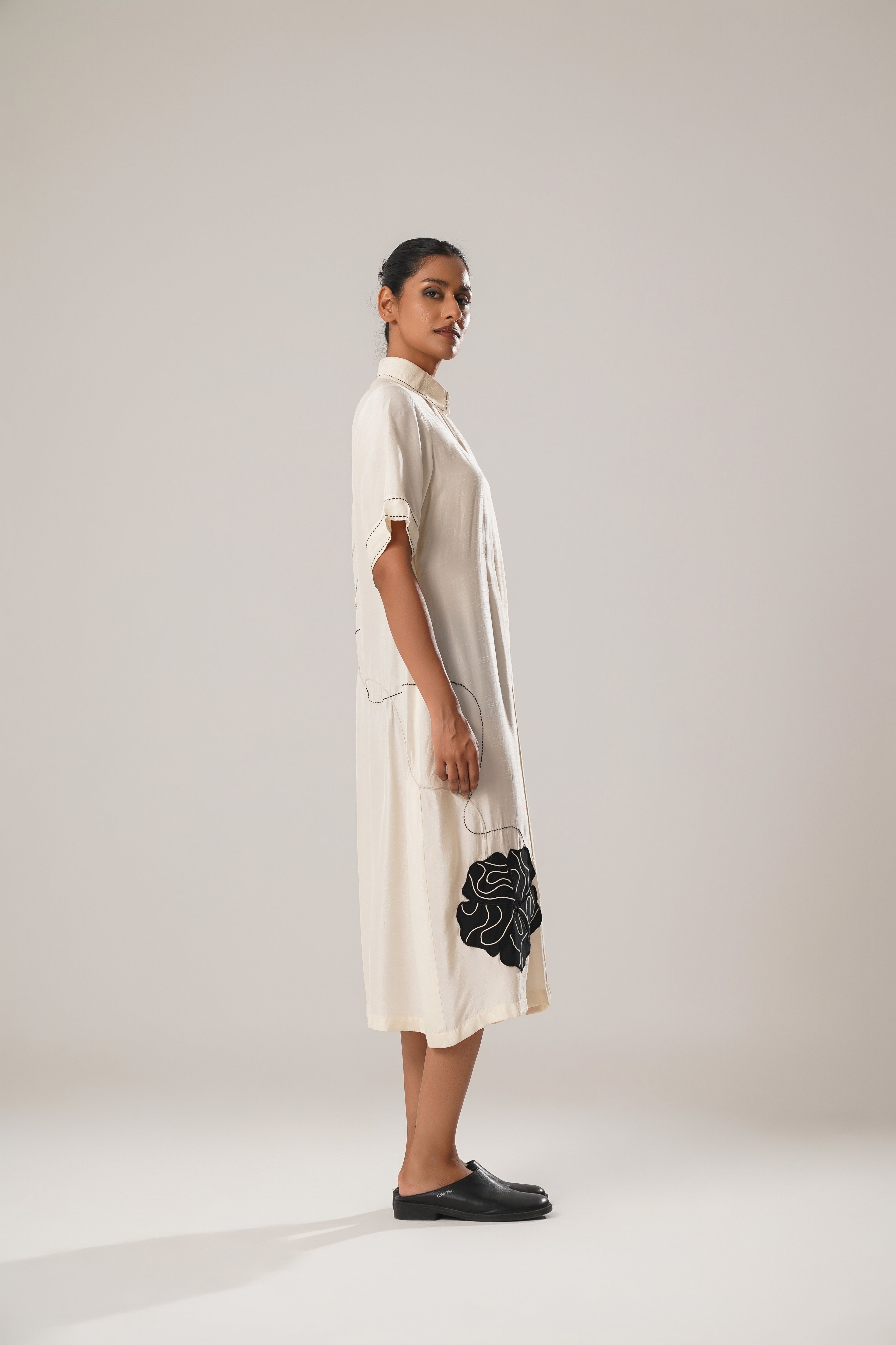 MJ White Pleated Dress