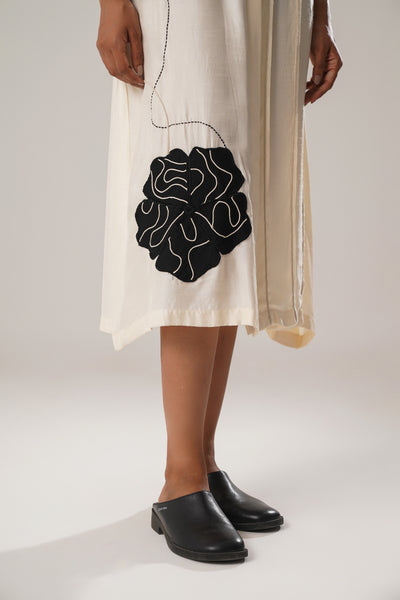 MJ White Pleated Dress