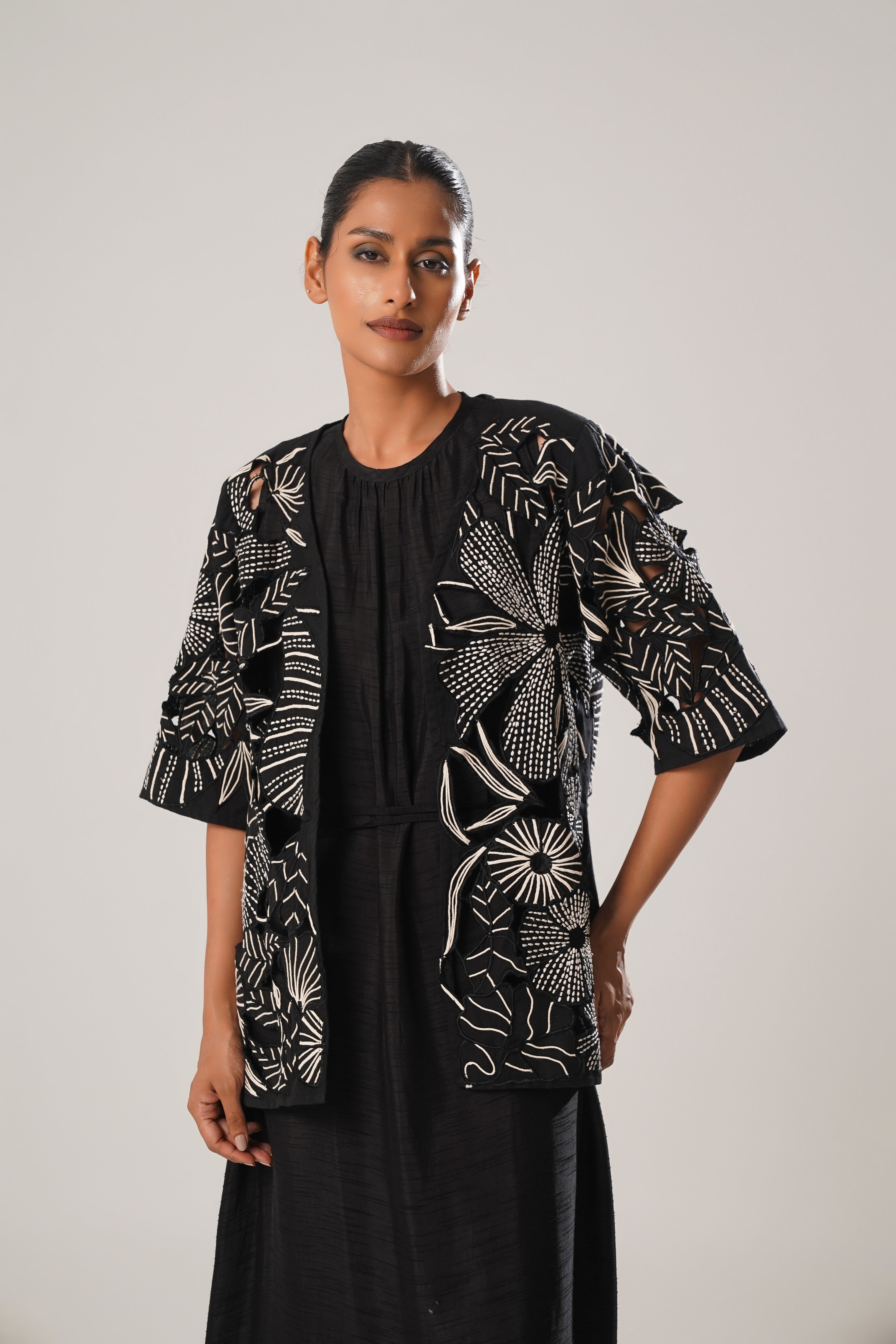 MJ Cutwork Jacket Set