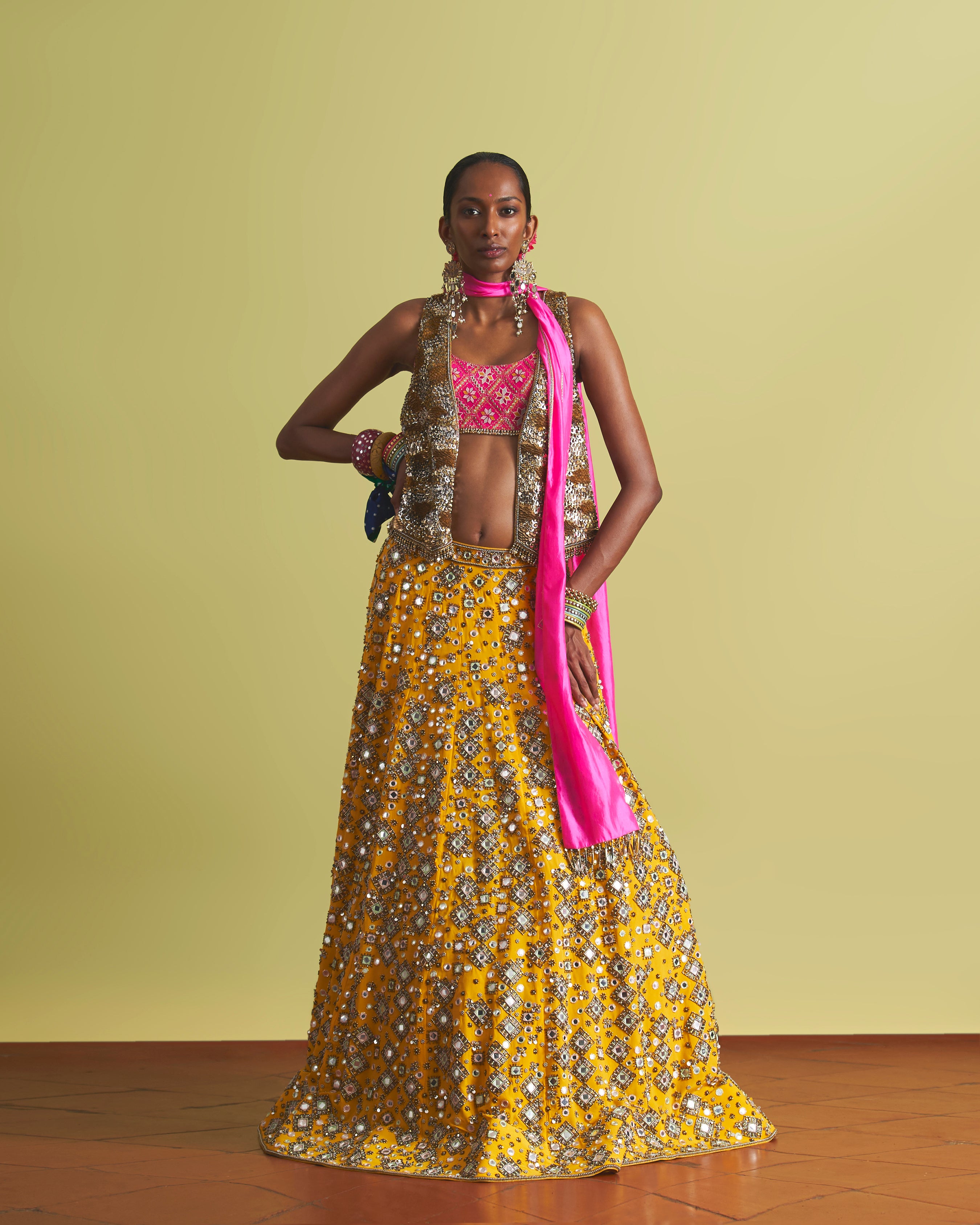 Rangrez Mirrorwork Lehenga Set