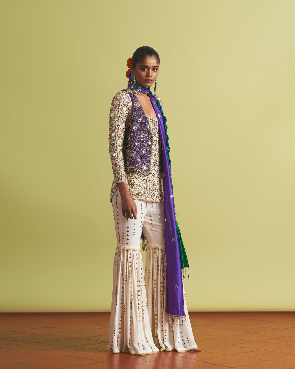 Mizah Studded Gharara Set