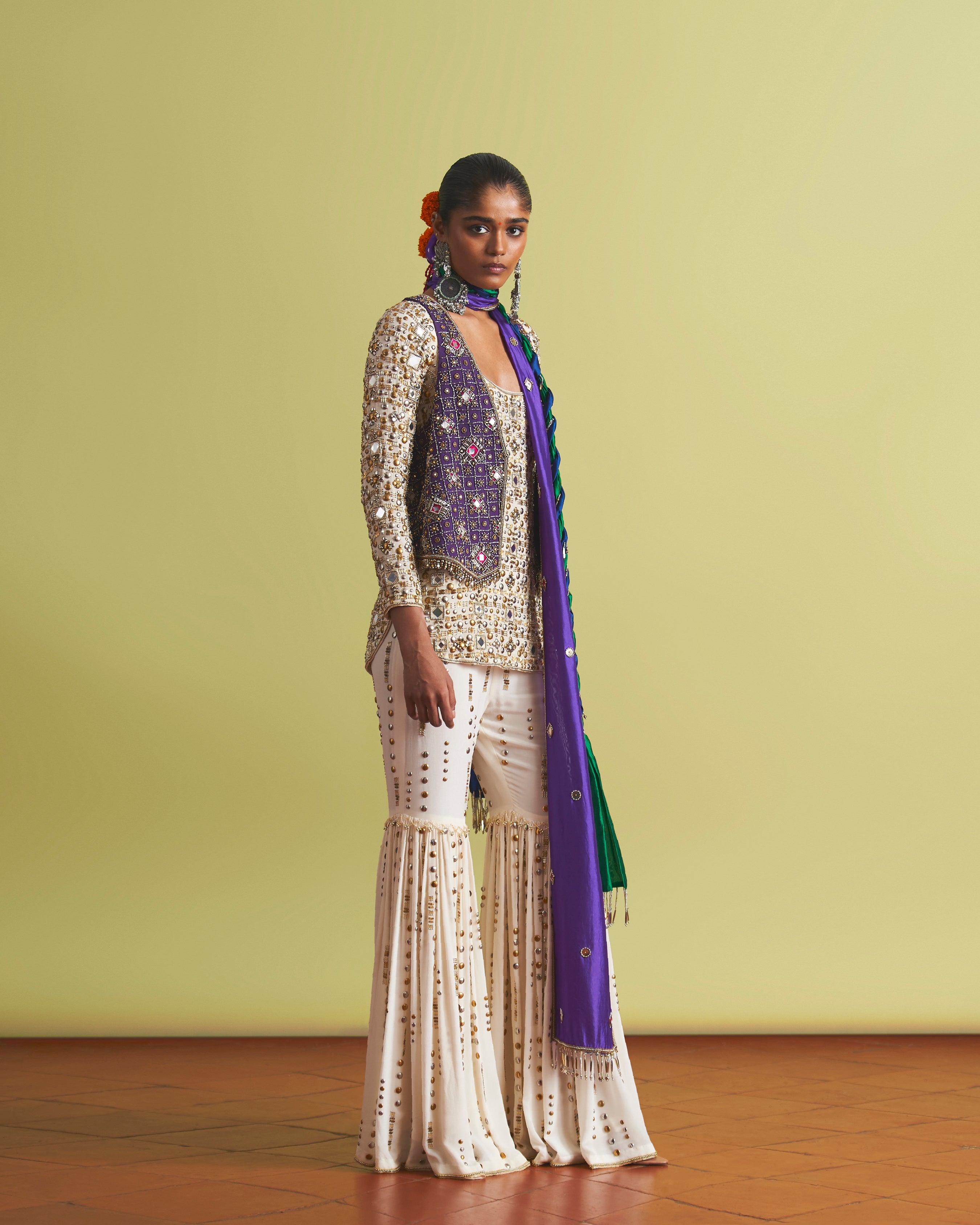 Mizah Studded Gharara Set