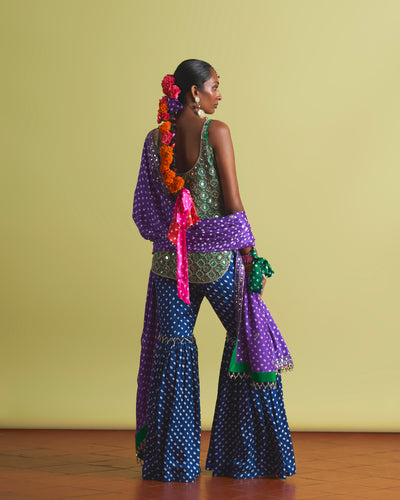 Zehra Mirrorwork Gharara Set