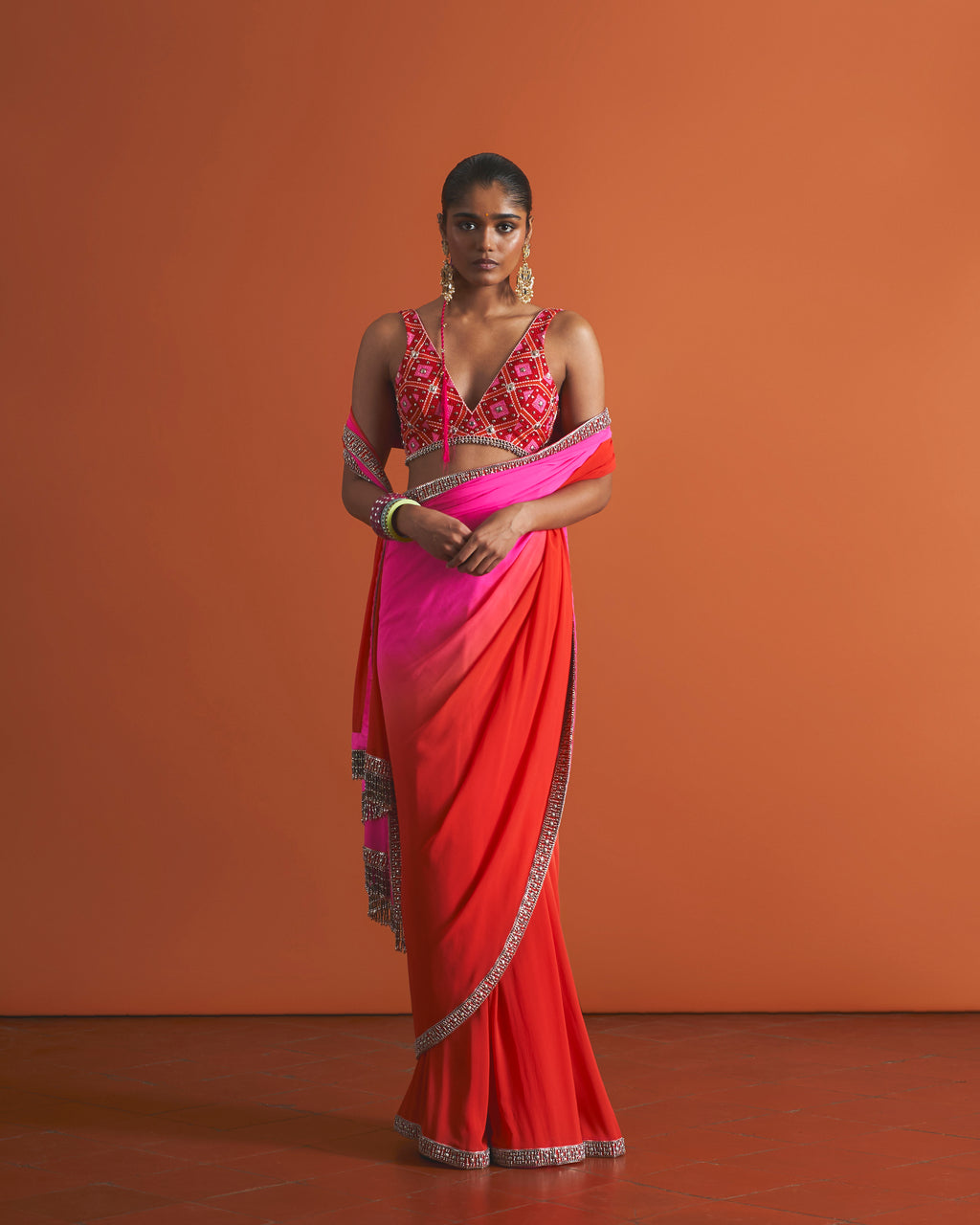 Surmayi Threadwork Saree Set