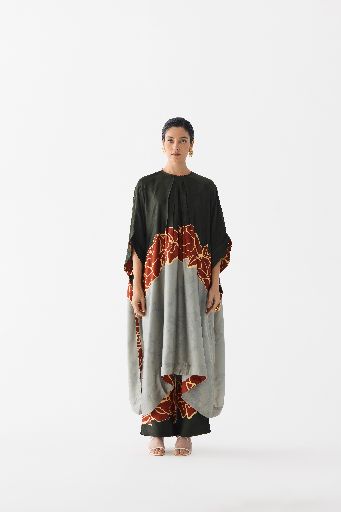 RED ALBA KIMONO KURTA & PANTS