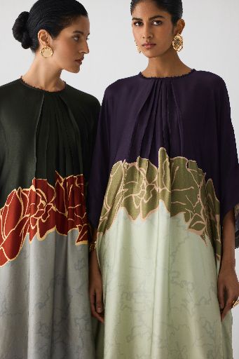 GREEN ALBA KIMONO KURTA & PANTS