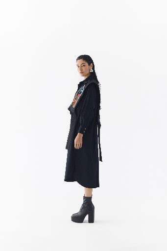 CALLA SHIRT DRESS WITH MULTI VEST