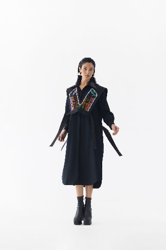 CALLA SHIRT DRESS WITH MULTI VEST