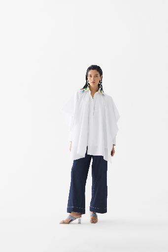 CALLA LAYERED POPLIN SHIRT