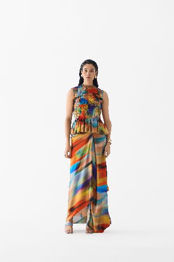 NIGHT QUEEN RUCHING TOP & KNOT SKIRT