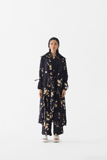 BLACK SAKURA CROP TOP AND PANTS